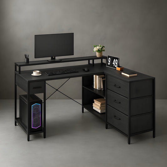 Bureau Noir Gamer | Desk-Elite