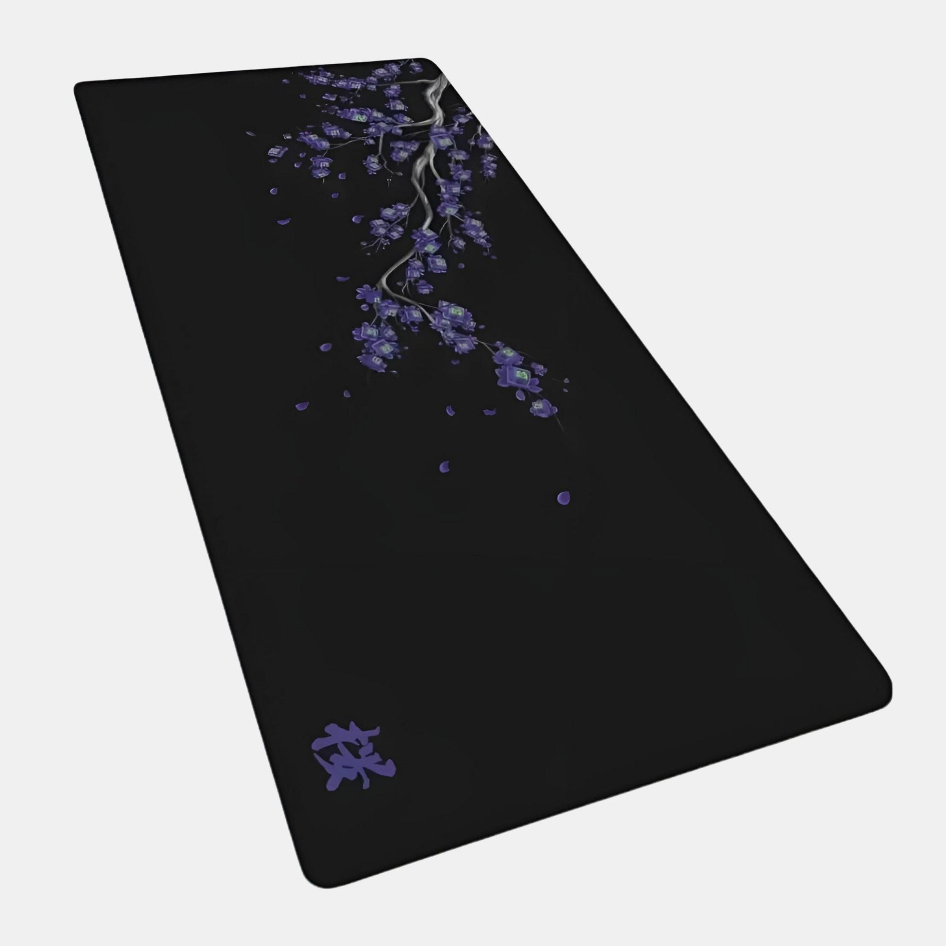 Tapis de Souris XXL Blanc Violet et Noir | Desk-Elite