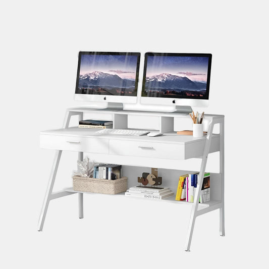 Bureau avec Tiroir et Rangement | Desk-Elite